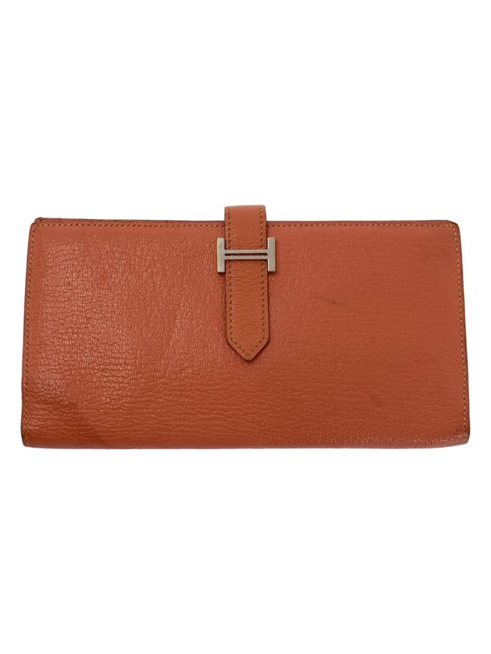 Hermes Bearn Souffle Leather Wallet Pink